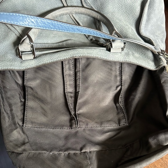 REBECCA MINKOFF Gray Suede Regan Satchel. - Picture 10 of 12